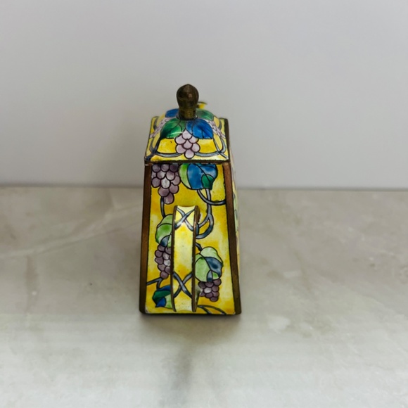 Authentic Kelvin Chen Ladybug Grape Teapot No.1674 | Taiwan Cloisonné Enamel - Picture 2 of 7